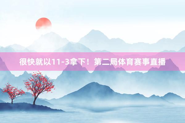 很快就以11-3拿下！第二局体育赛事直播