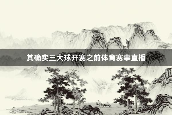 其确实三大球开赛之前体育赛事直播